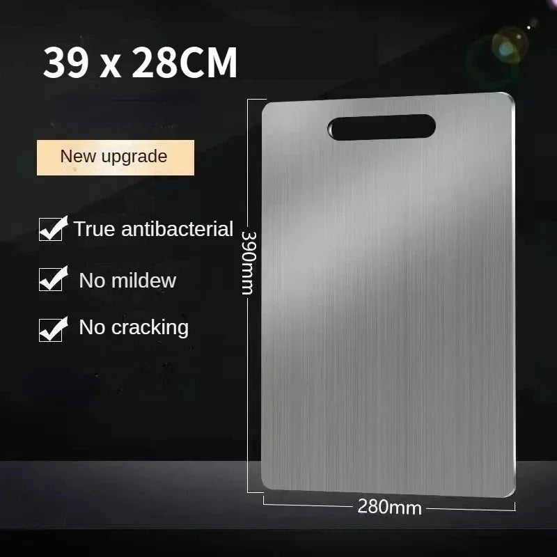 Stainless Steel Panel and Chopping Board Kitchen Household Thickened Double Sided Cutting Board Block Kneading Dough Board