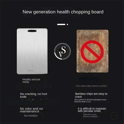 Stainless Steel Panel and Chopping Board Kitchen Household Thickened Double Sided Cutting Board Block Kneading Dough Board