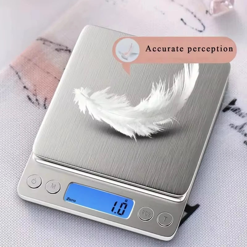 Digital Kitchen Scale 3000g/0.1g with LCD Display, Mini Jewelry Pocket Food Scale for Home Use
