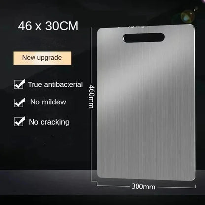 Stainless Steel Panel and Chopping Board Kitchen Household Thickened Double Sided Cutting Board Block Kneading Dough Board
